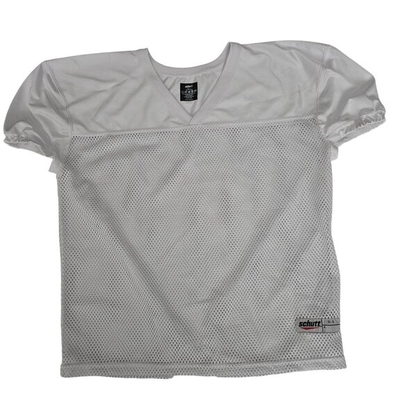 Schutt White Porthole Mesh Pro-Cut Adult Football Jersey Men's Varsity Small - Picture 2 of 10